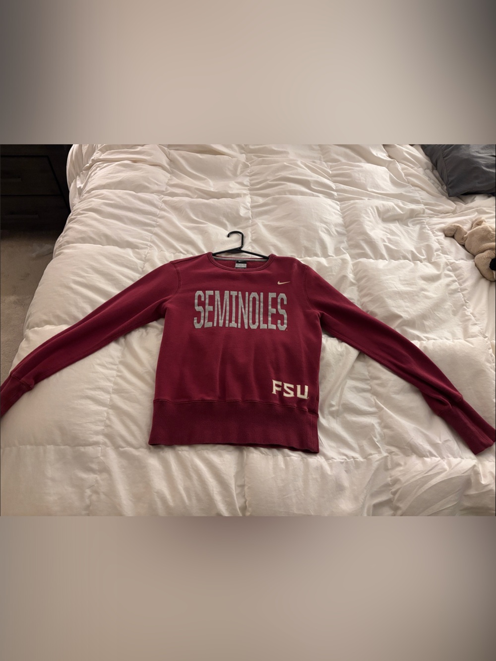 Nike Maroon FSU Seminoles Crewneck Sweatshirt